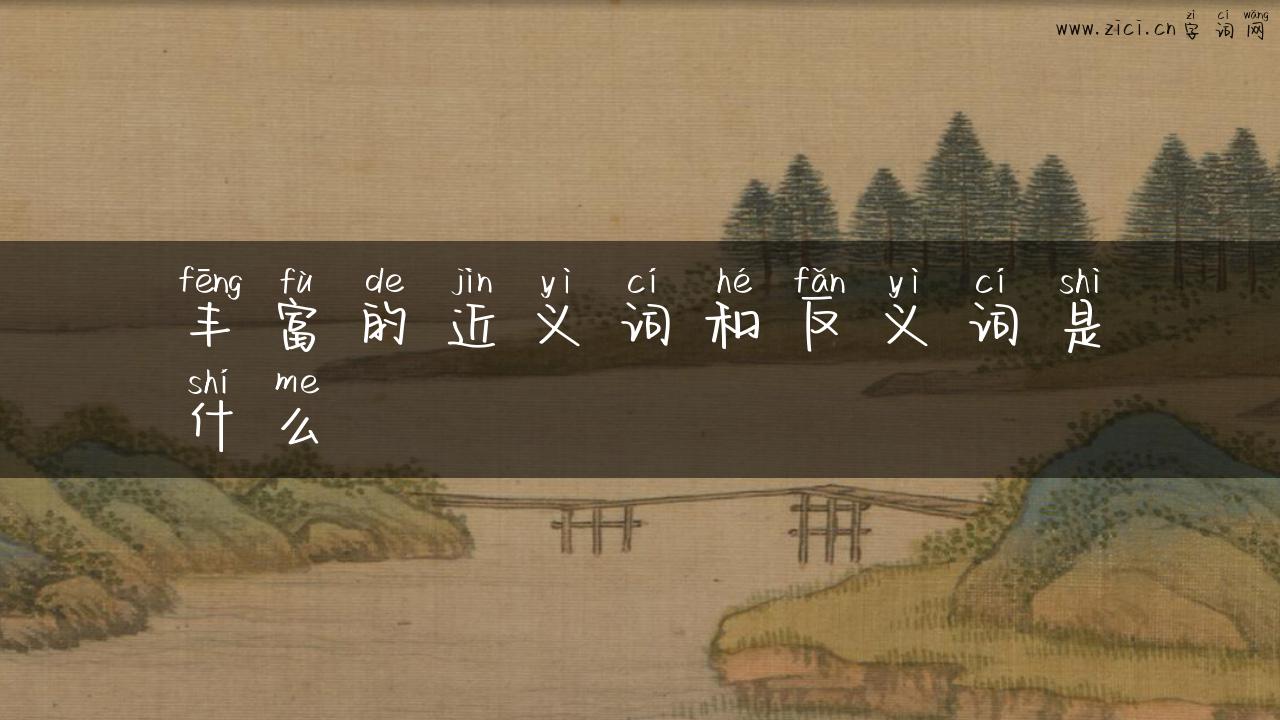 丰富的近义词和反义词是什么