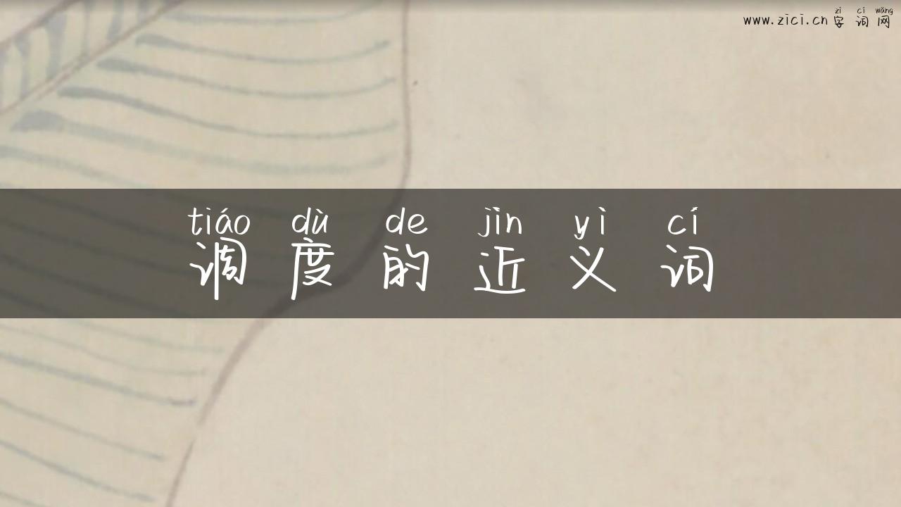 调度的近义词