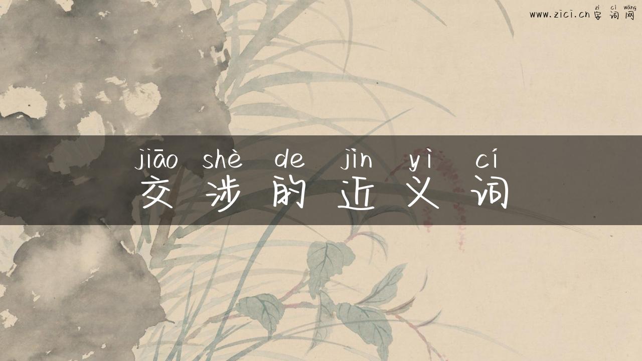 交涉的近义词