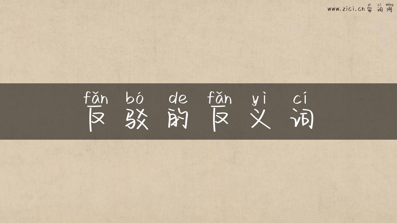 反驳的反义词