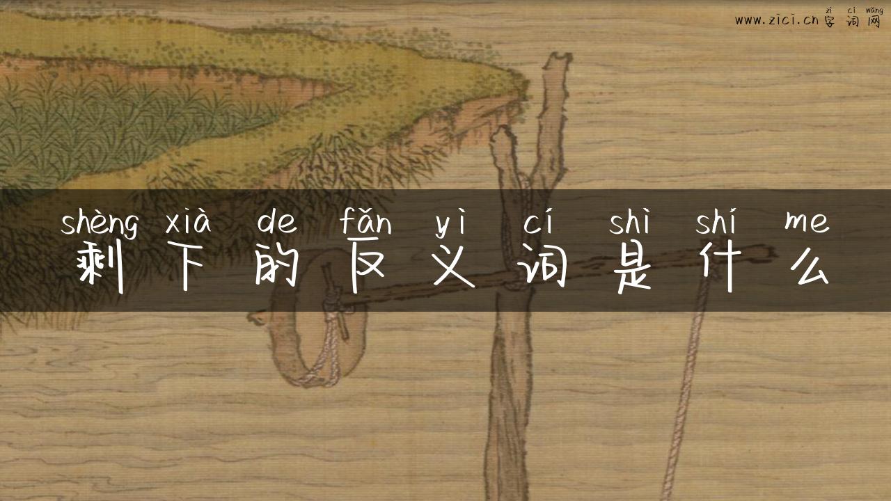 剩下的反义词是什么