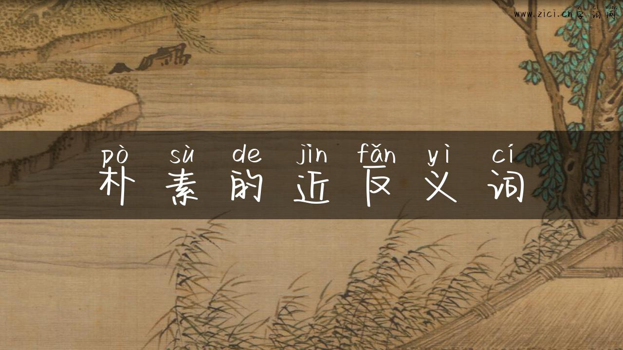 朴素的近反义词