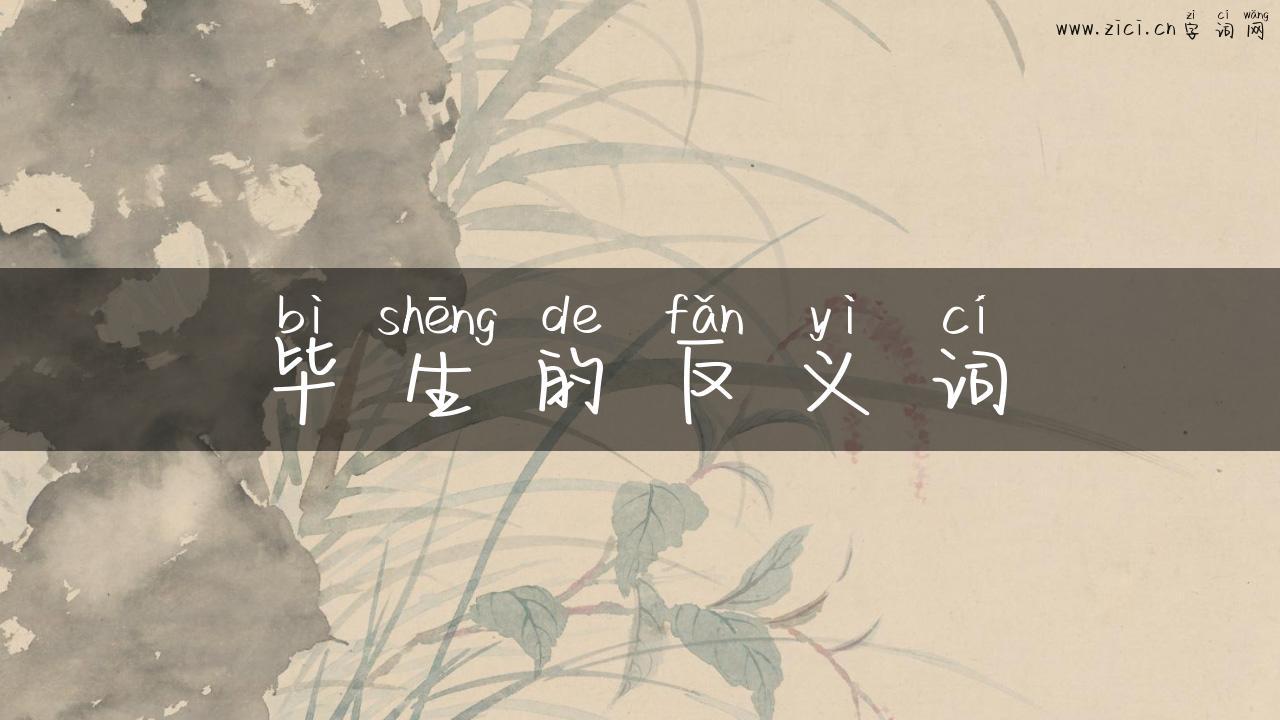 毕生的反义词