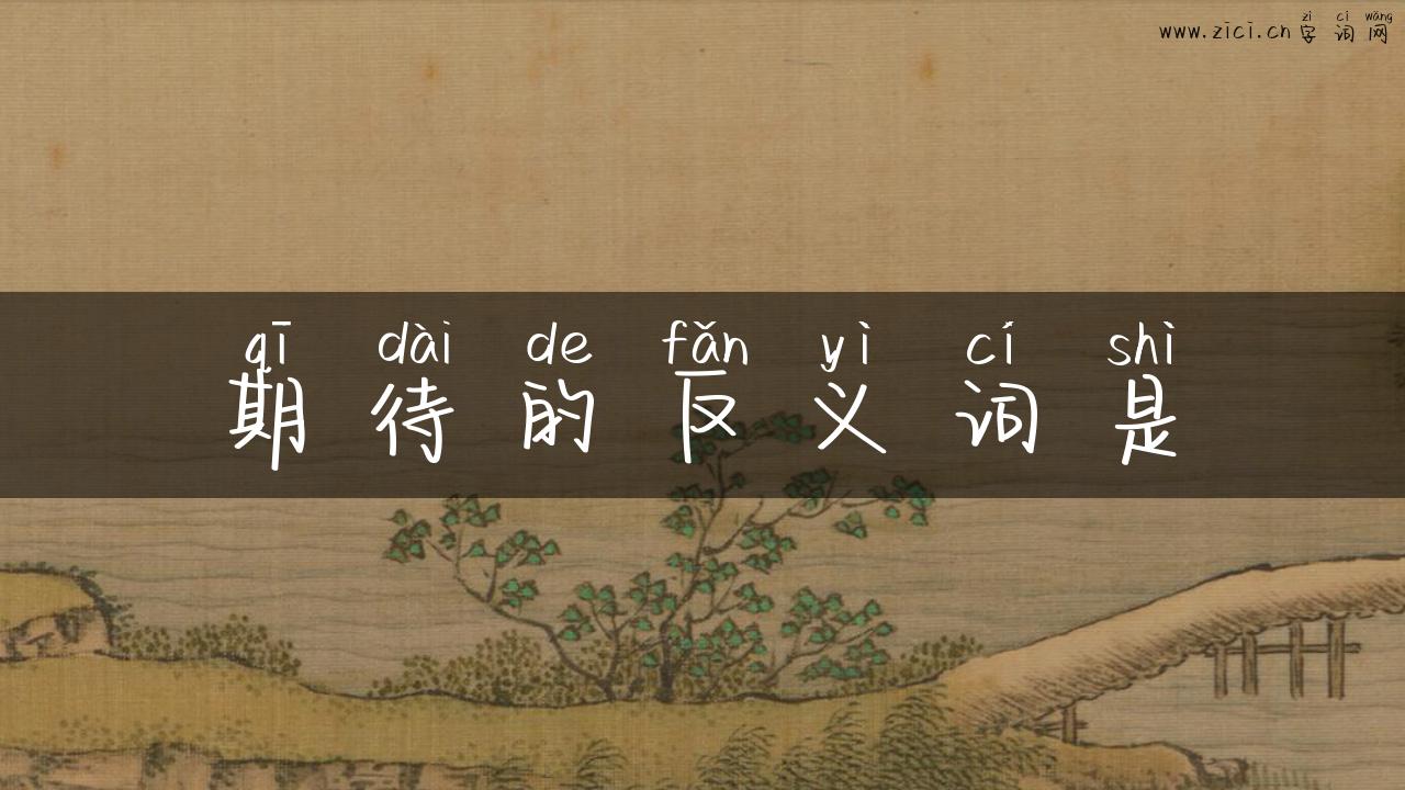 期待的反义词是