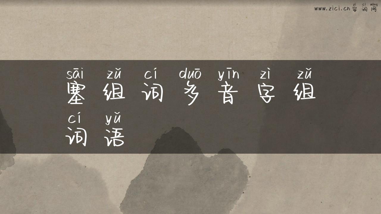 塞组词多音字组词语