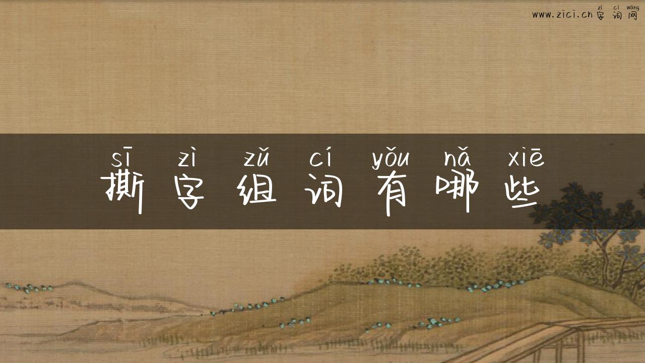 撕字组词有哪些