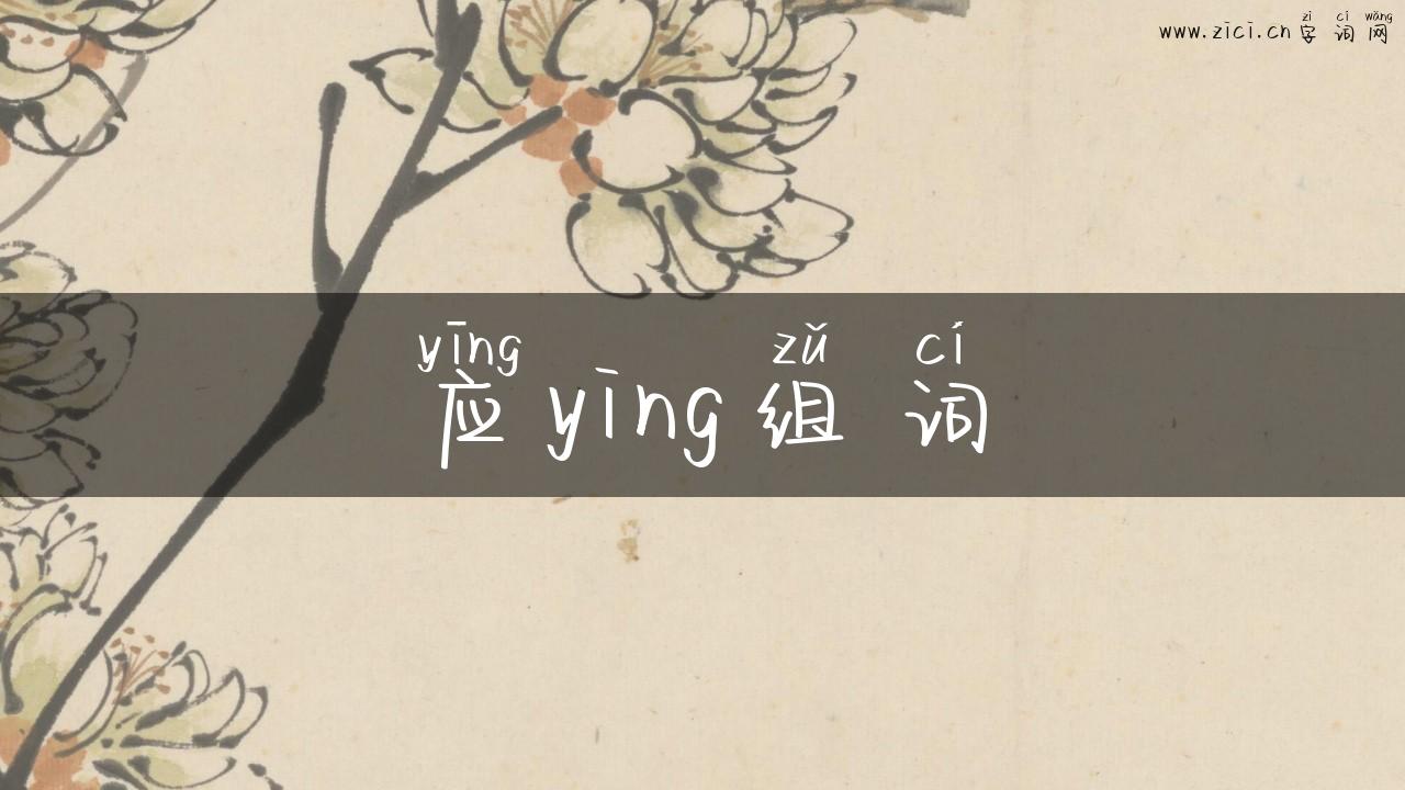 应ying组词