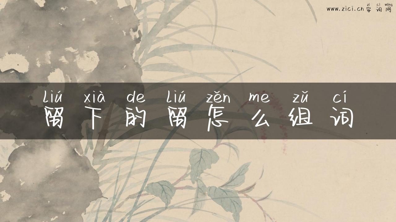 留下的留怎么组词