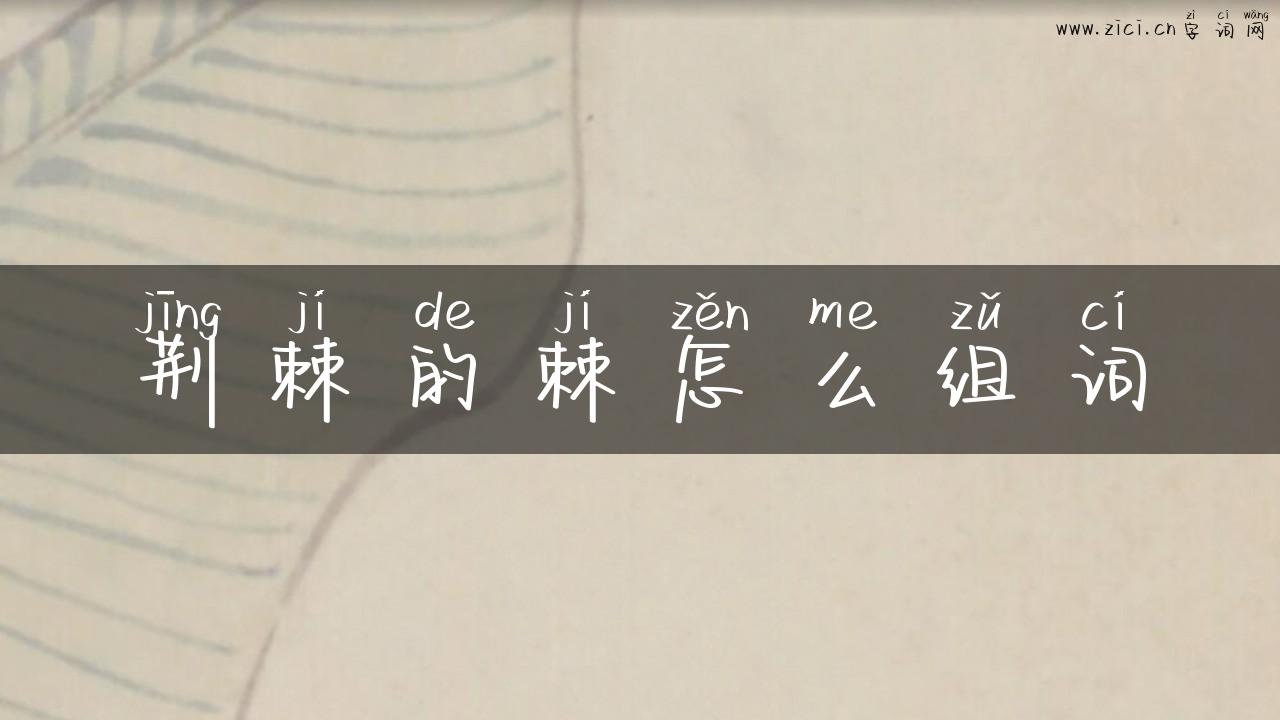荆棘的棘怎么组词