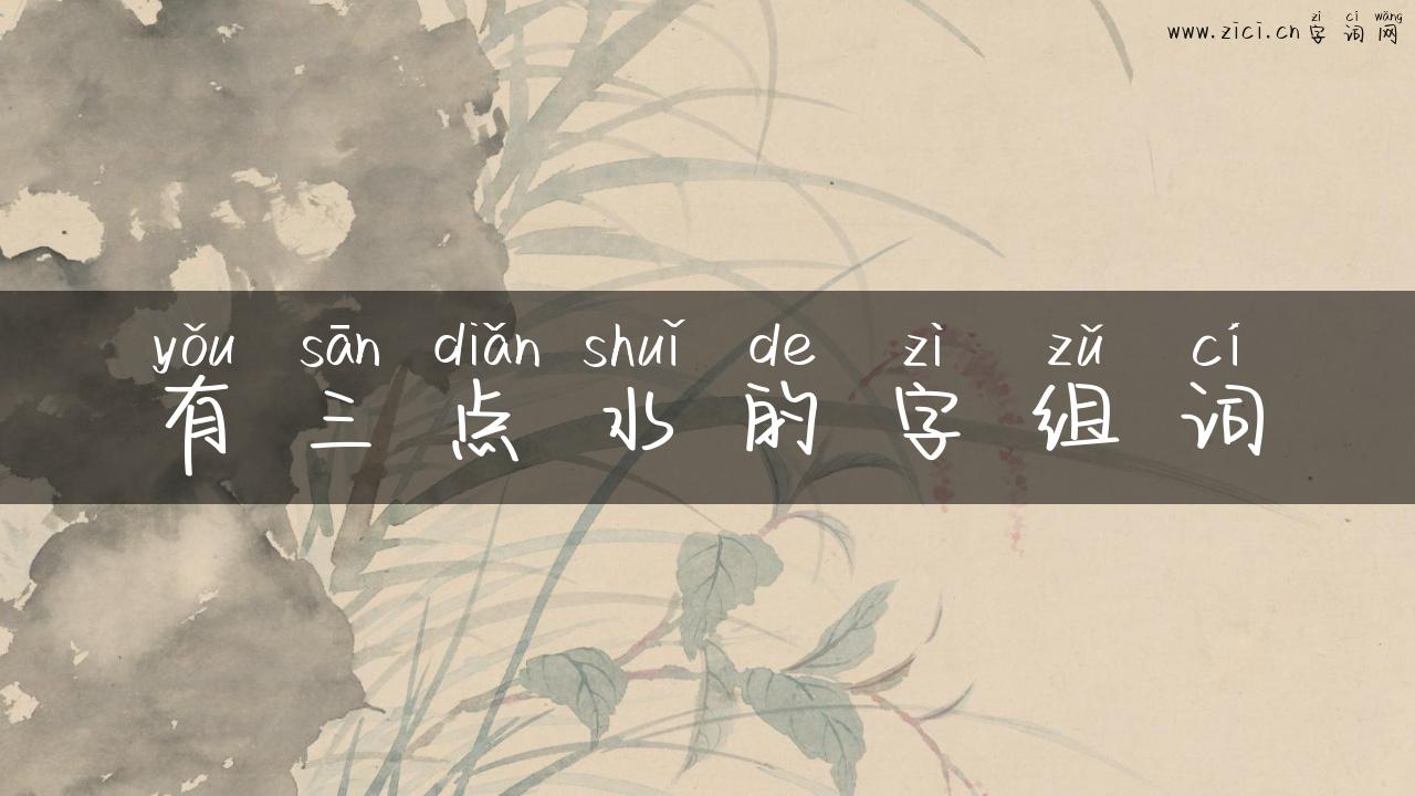 有三点水的字组词