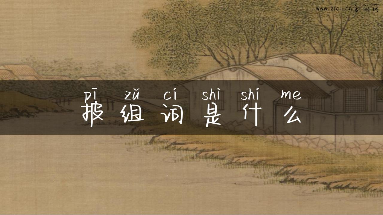 披组词是什么