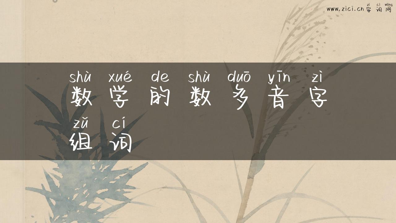 数学的数多音字组词