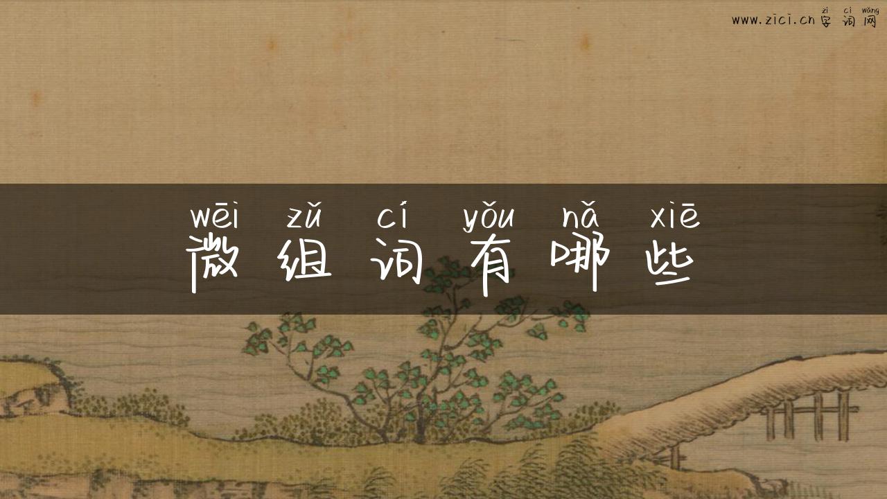 微组词有哪些