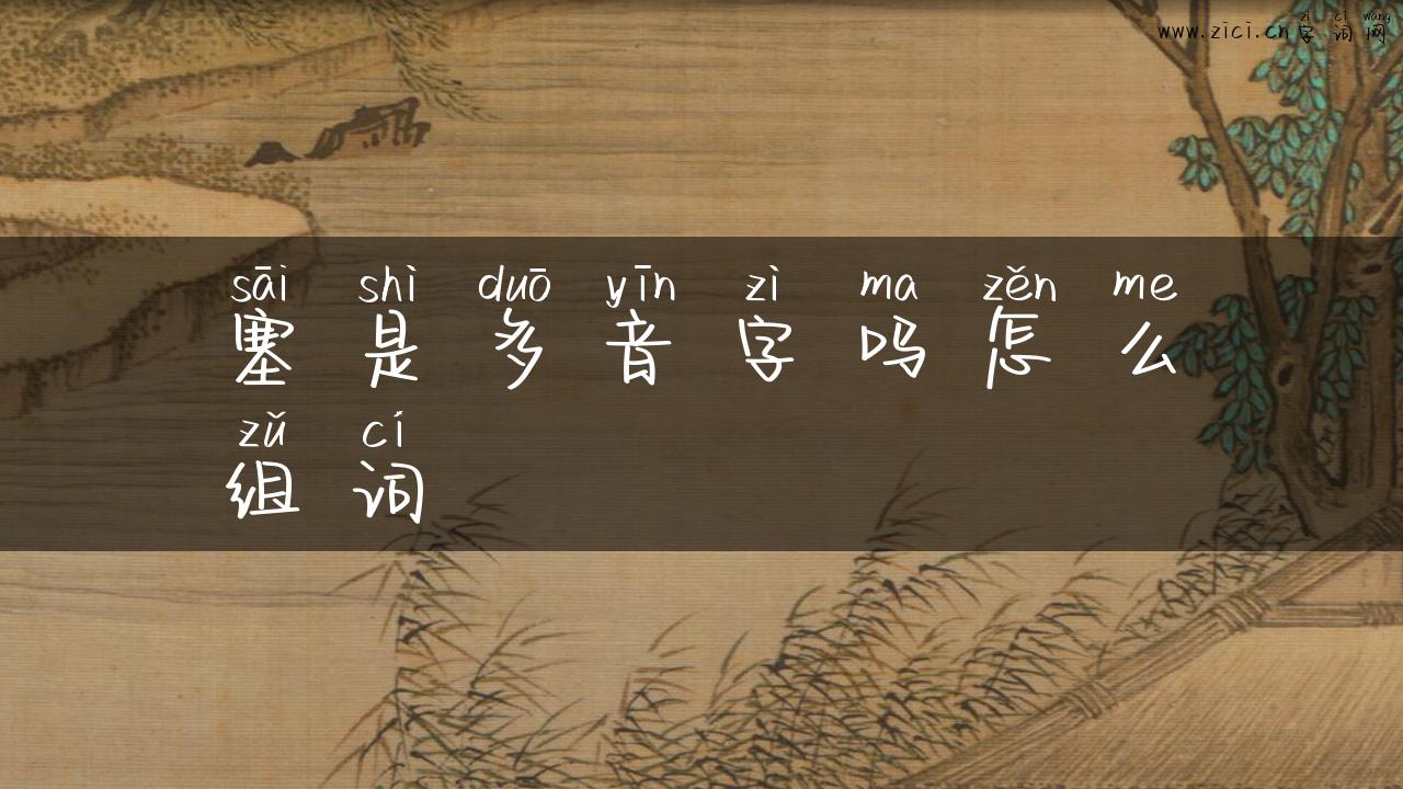 塞是多音字吗怎么组词
