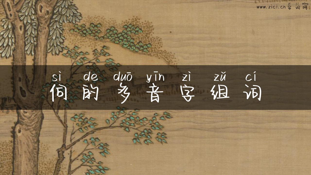 伺的多音字组词