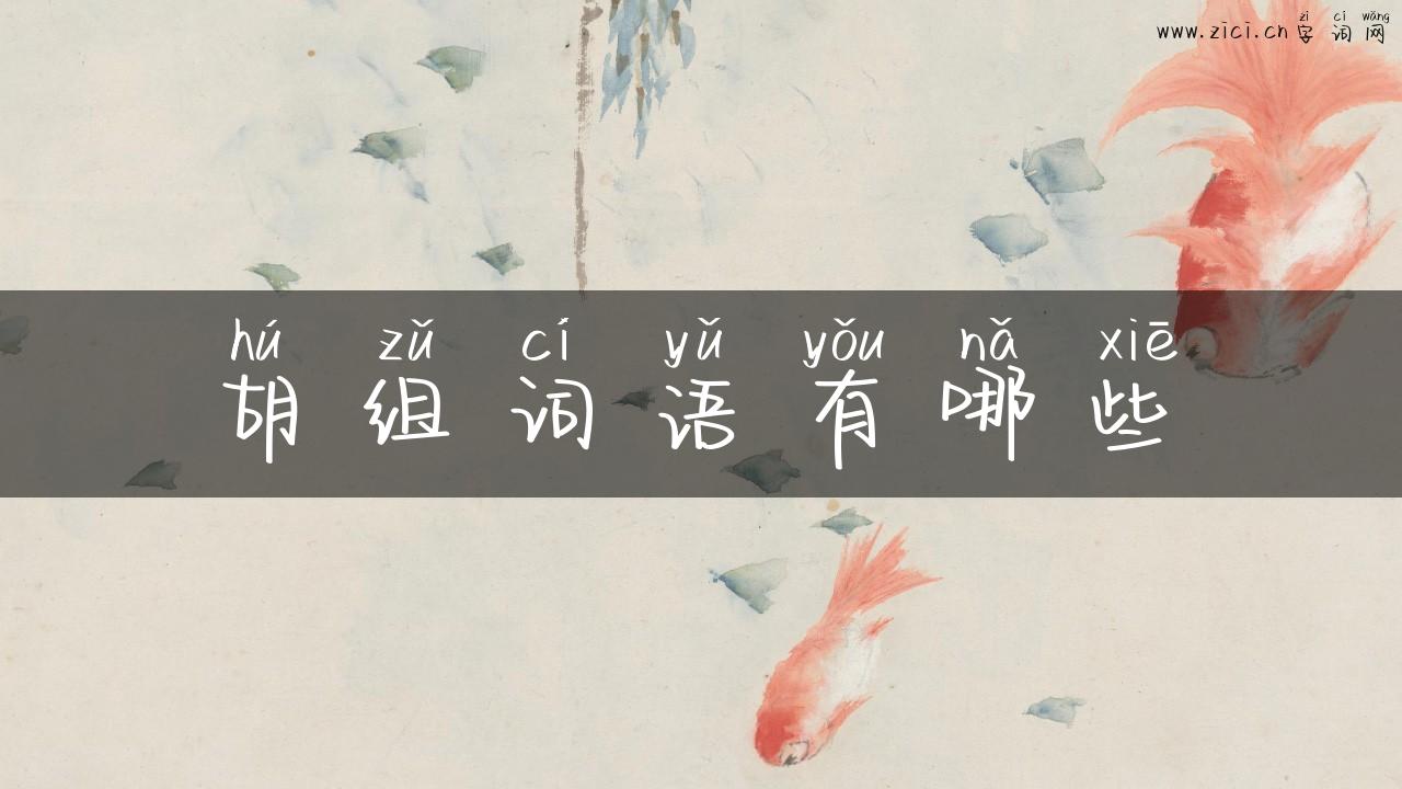 胡组词语有哪些
