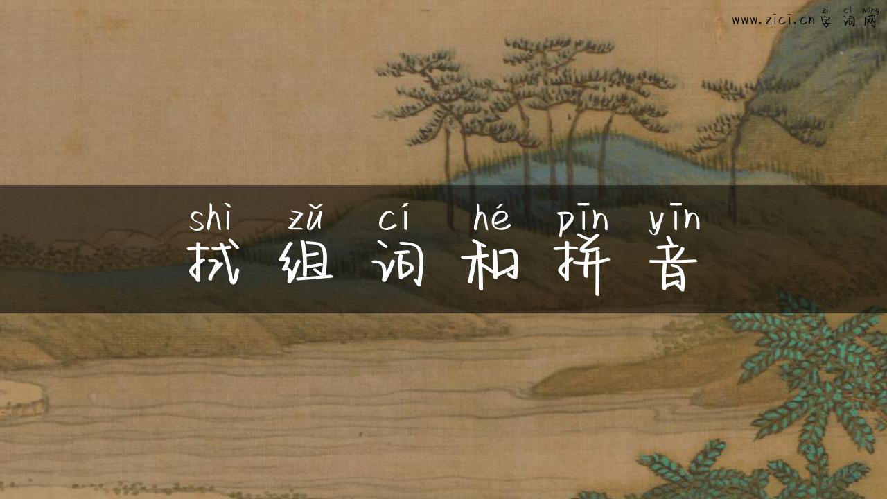 拭组词和拼音