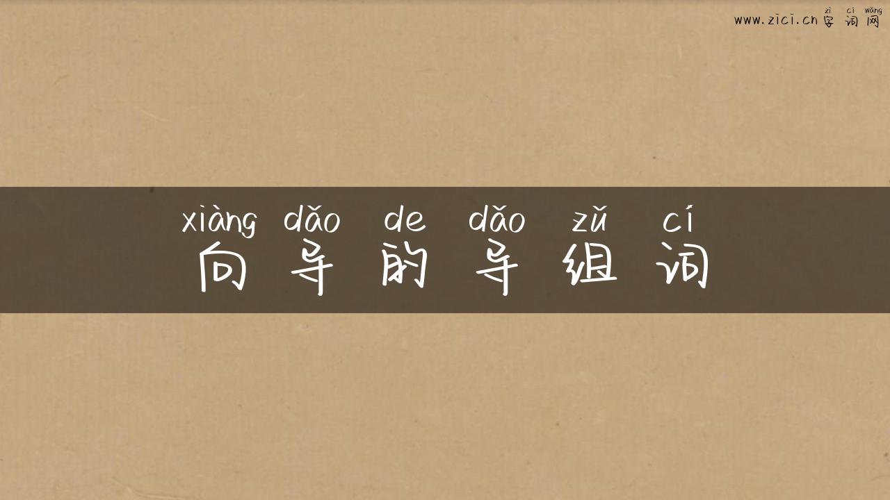 向导的导组词