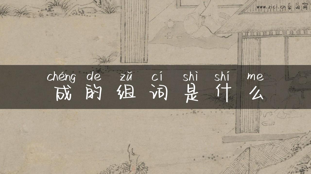 成的组词是什么