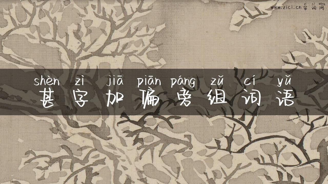 甚字加偏旁组词语