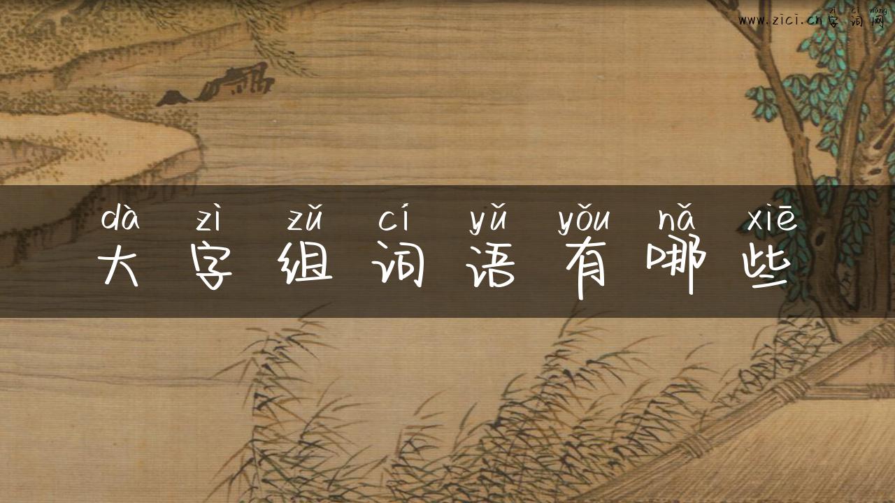 大字组词语有哪些