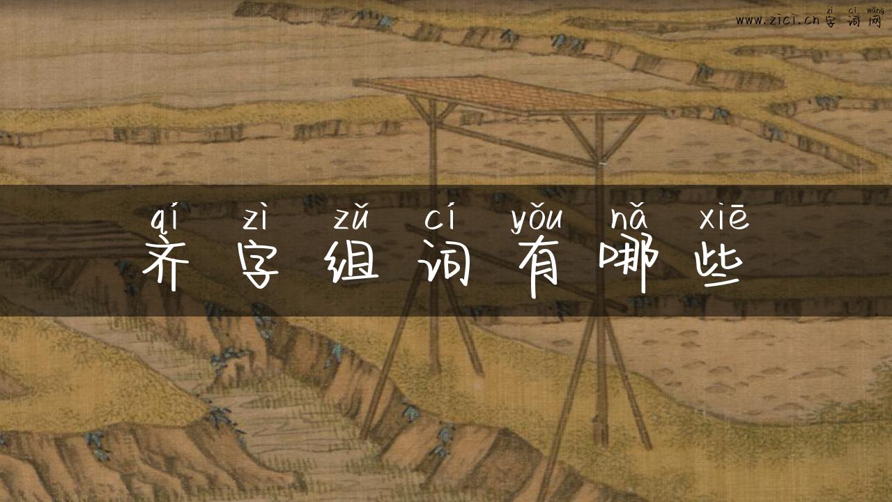 齐字组词有哪些