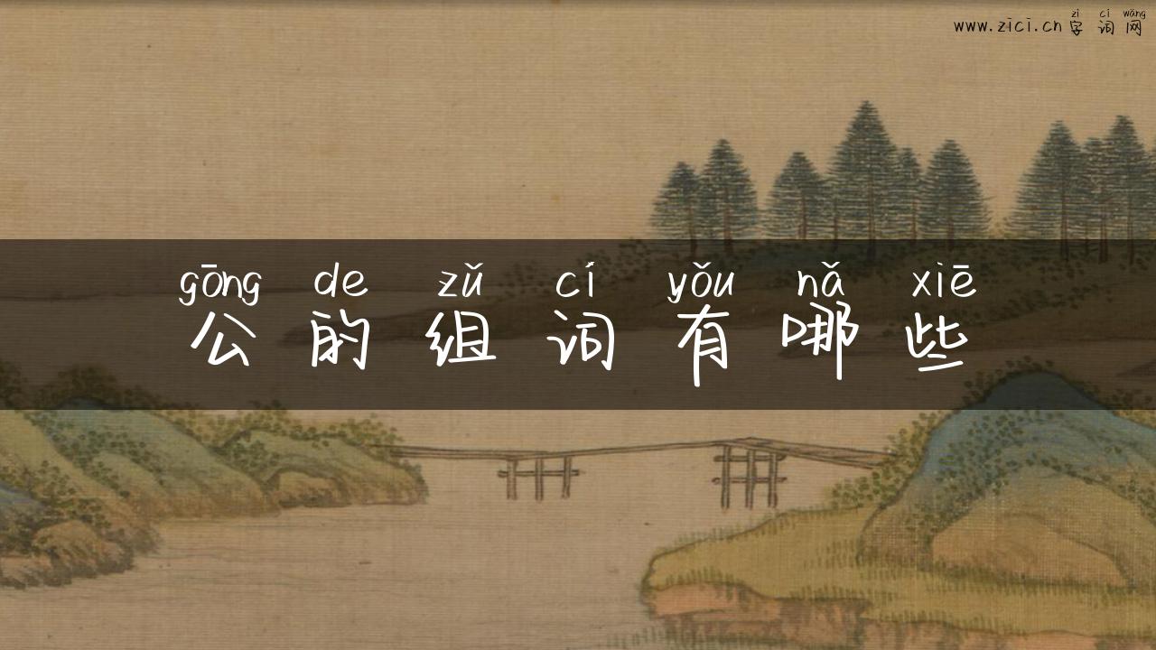 公的组词有哪些