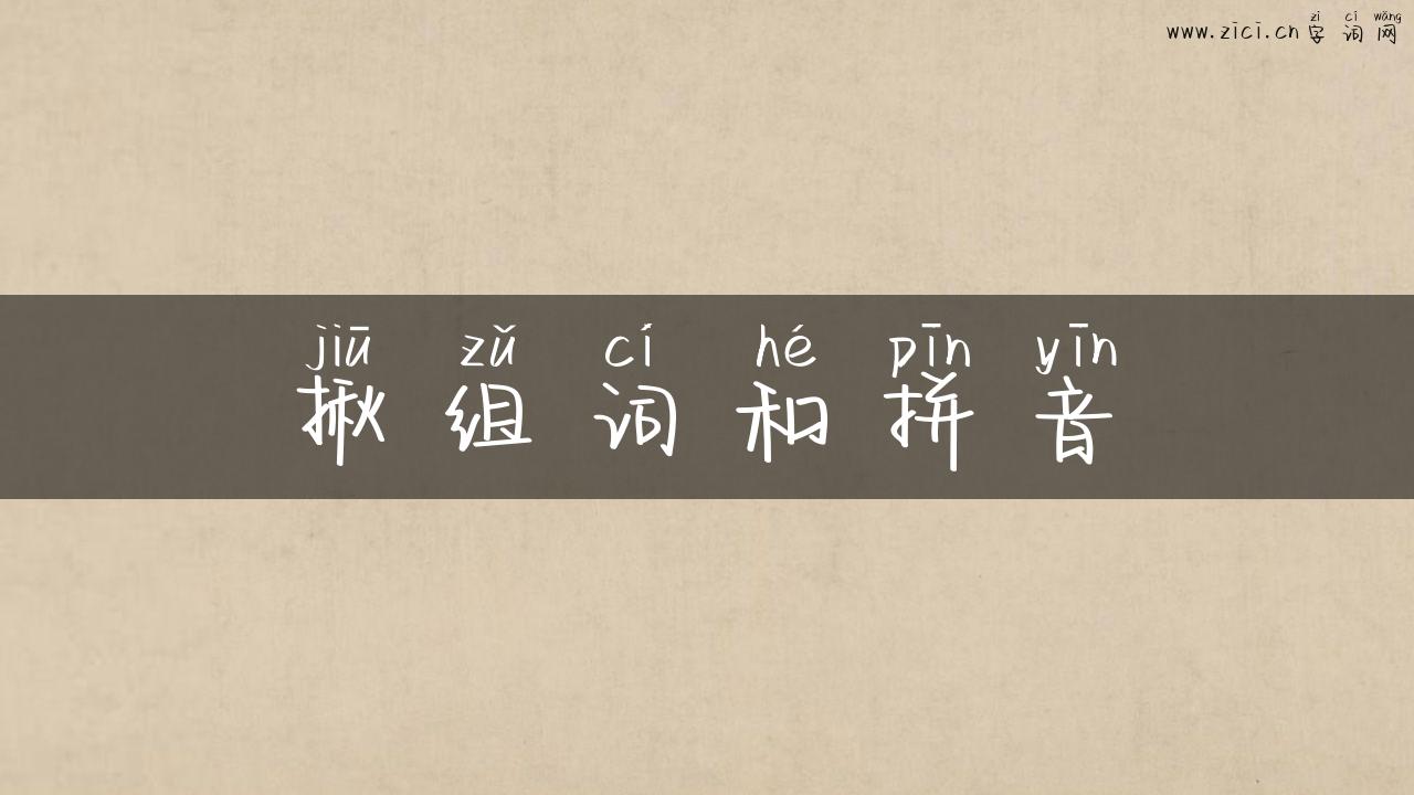 揪组词和拼音