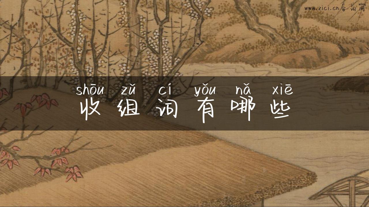 收组词有哪些
