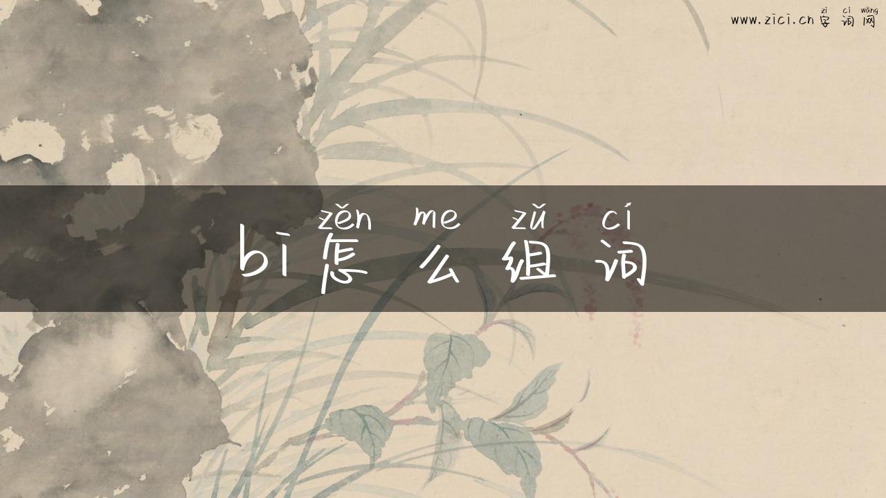 bi怎么组词