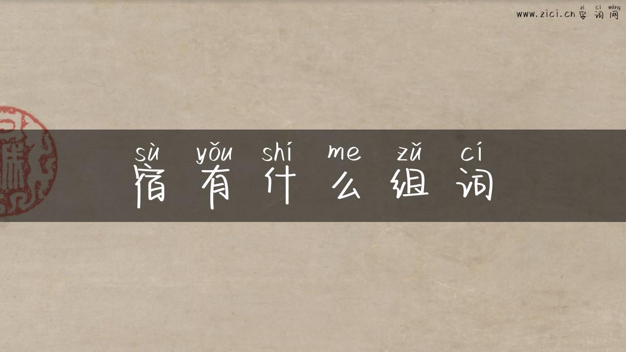 宿有什么组词