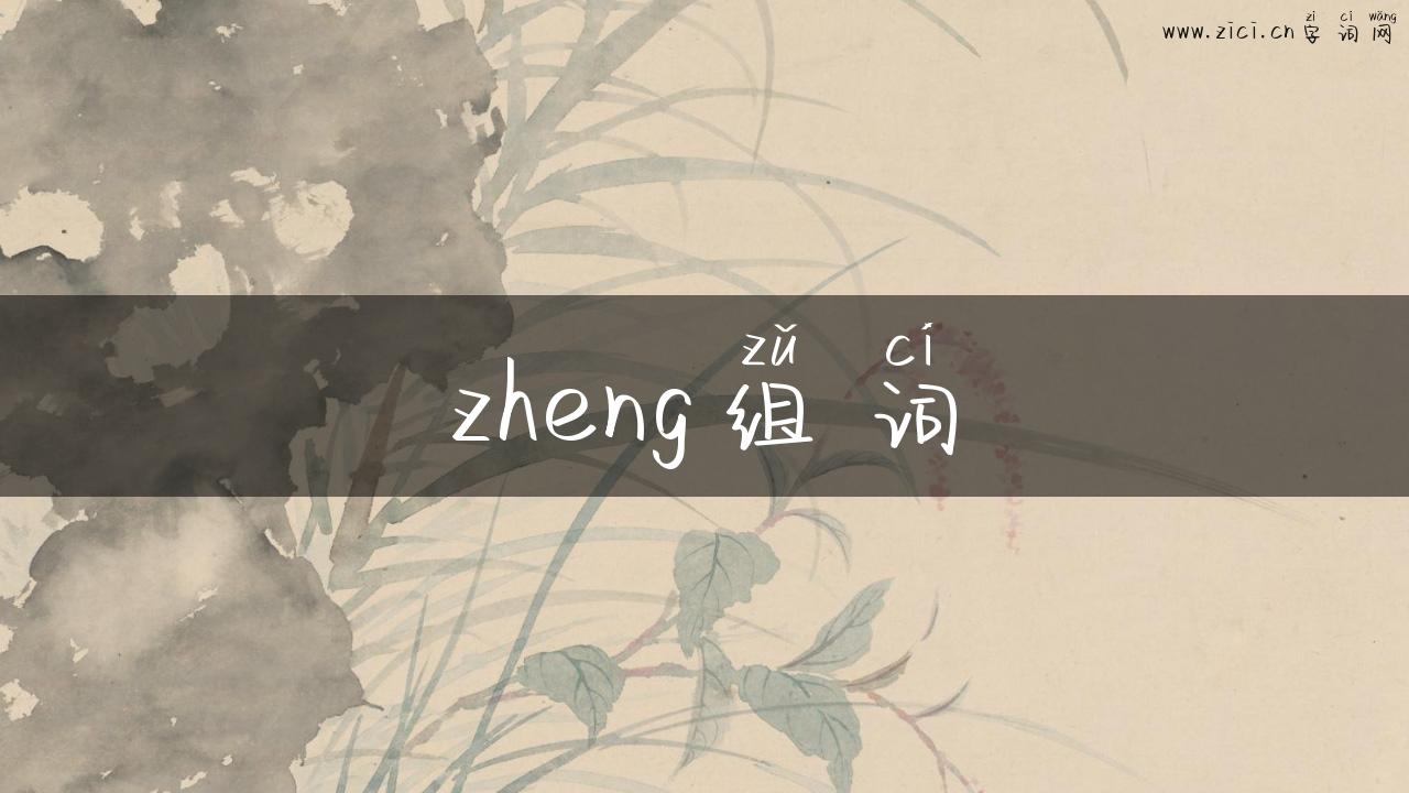 zheng组词