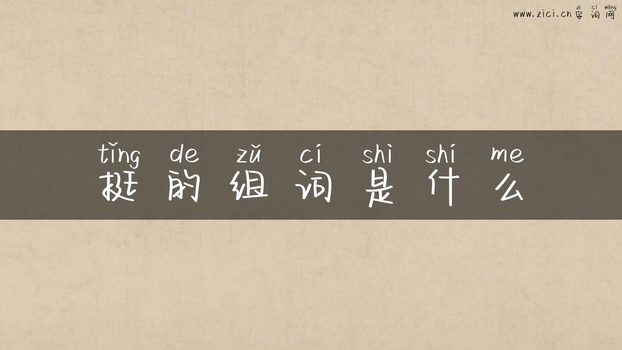 挺的组词是什么