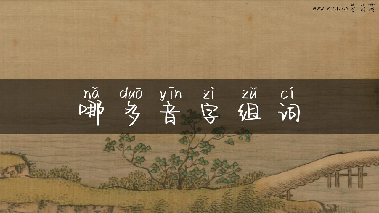 哪多音字组词