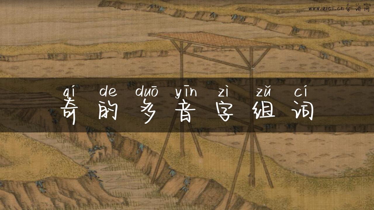 奇的多音字组词