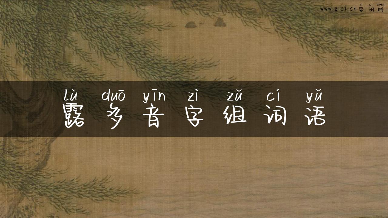 露多音字组词语