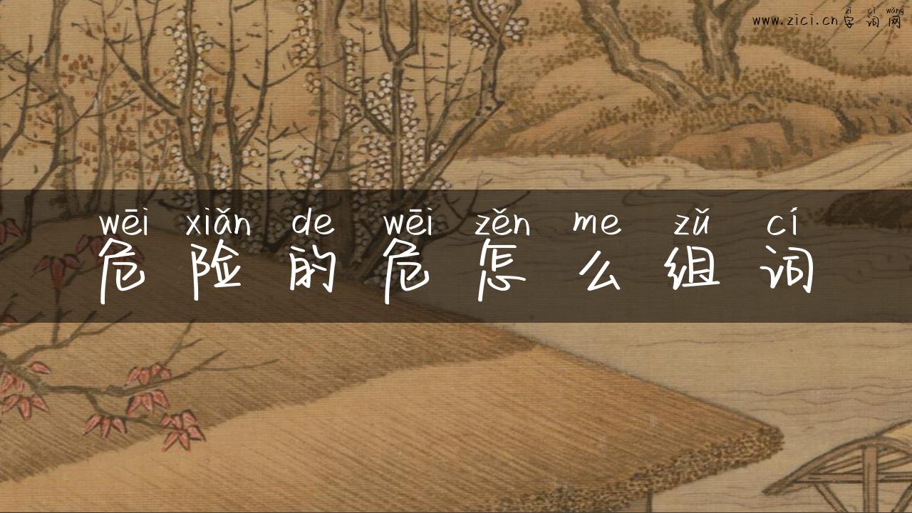 危险的危怎么组词