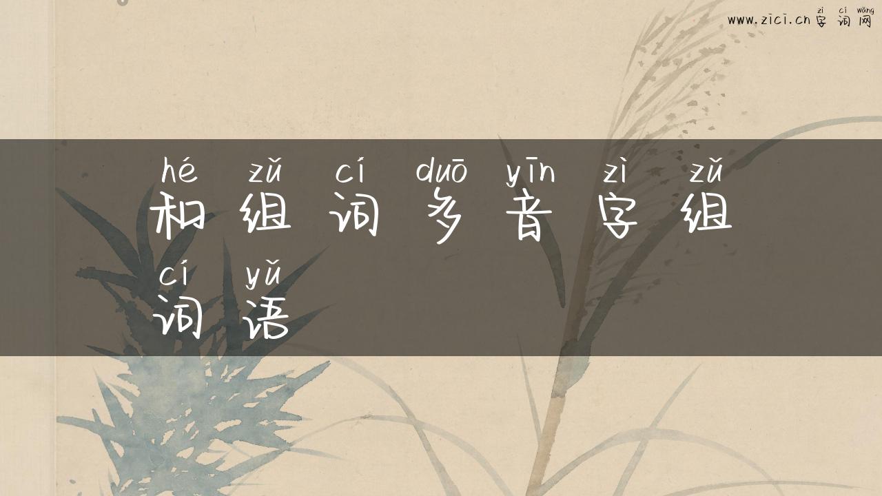 和组词多音字组词语