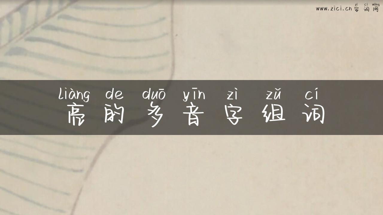亮的多音字组词