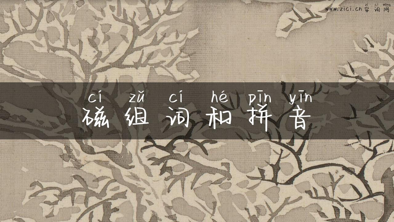 磁组词和拼音