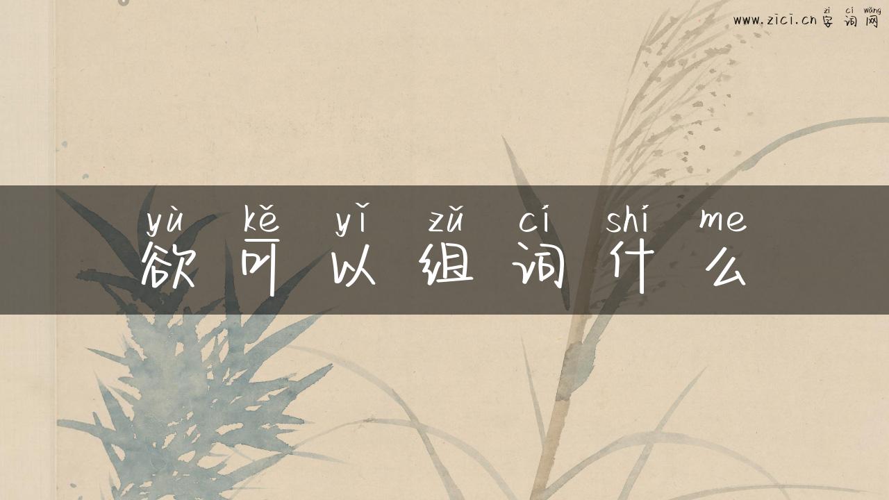 欲可以组词什么