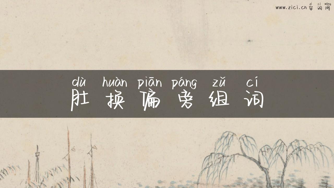 肚换偏旁组词