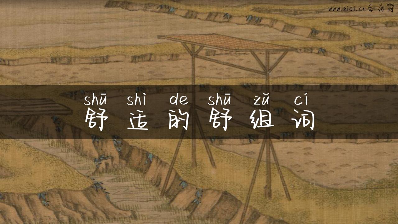 舒适的舒组词