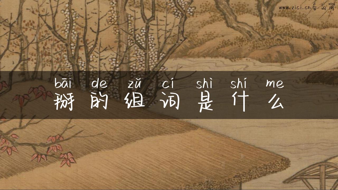 掰的组词是什么