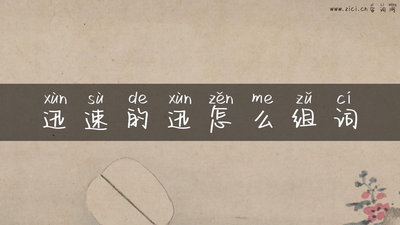 迅速的迅怎么组词