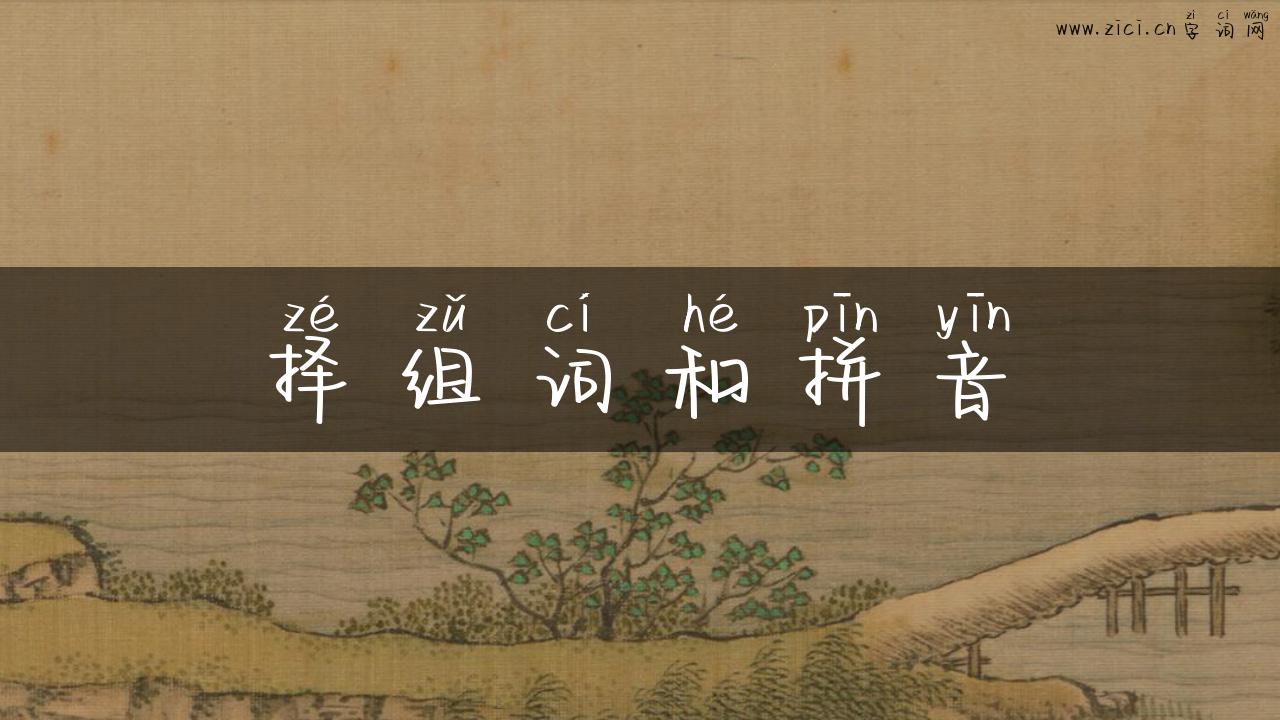 择组词和拼音