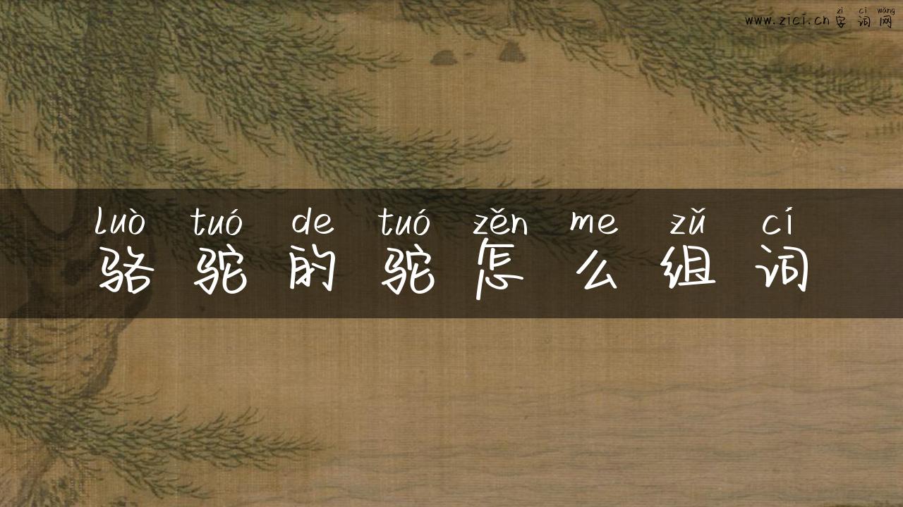 骆驼的驼怎么组词