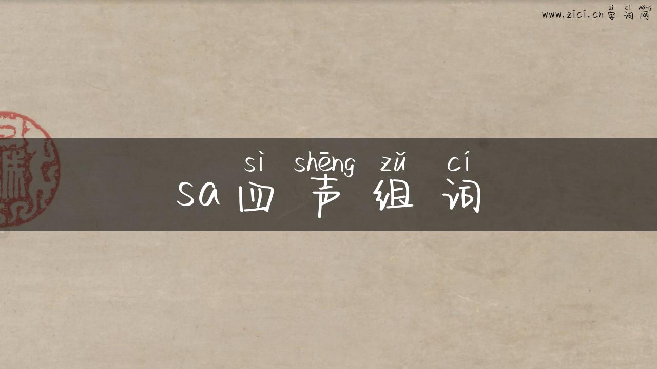 sa四声组词