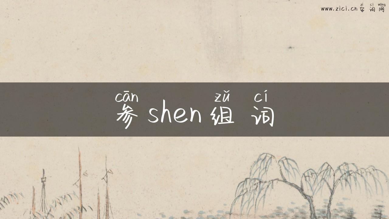 参shen组词