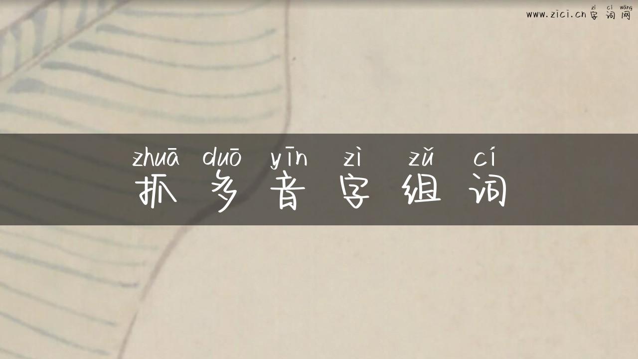 抓多音字组词